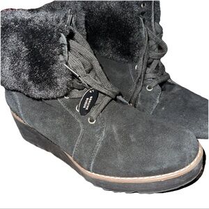 BAMBOO Black Suede Winter Boots